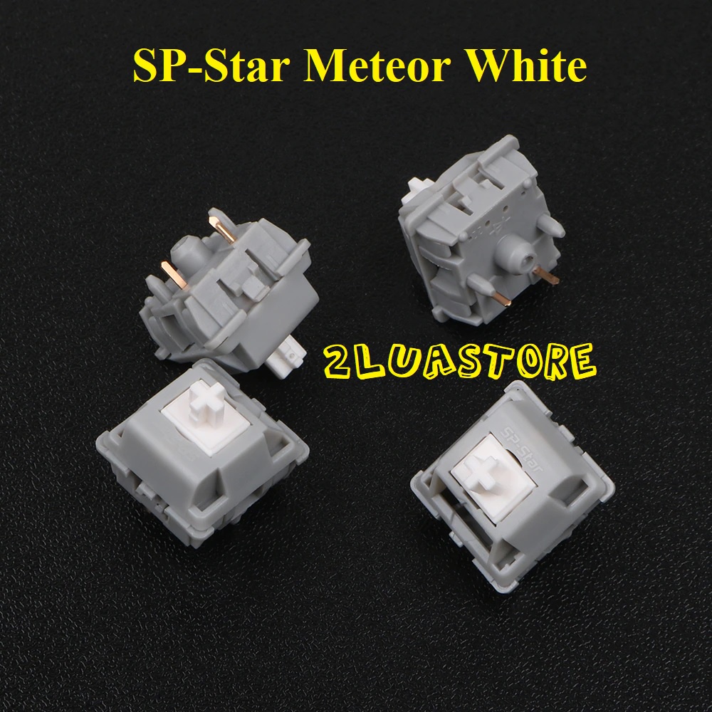 Switch SP-Star White Meteor 57g | Ling Luo (Ayara) 62g thay thế cho bàn phím cơ - 5 pin