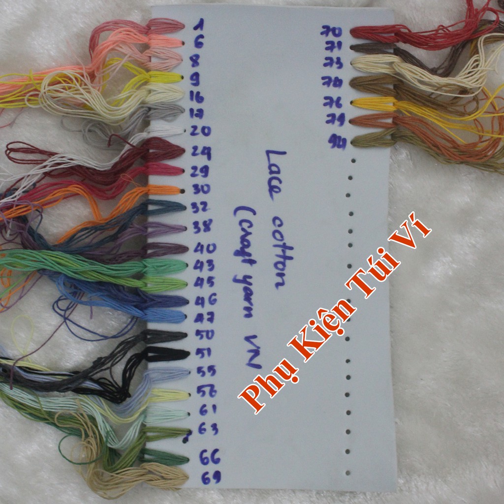 Sợi lace cotton 300g/ hộp 6 cuộn