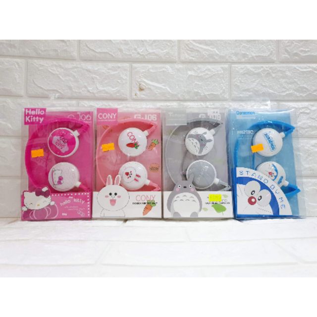 Tai nghe headphone dễ thương Doremon/ Hellokitty/ Totoro/ Cony 120k