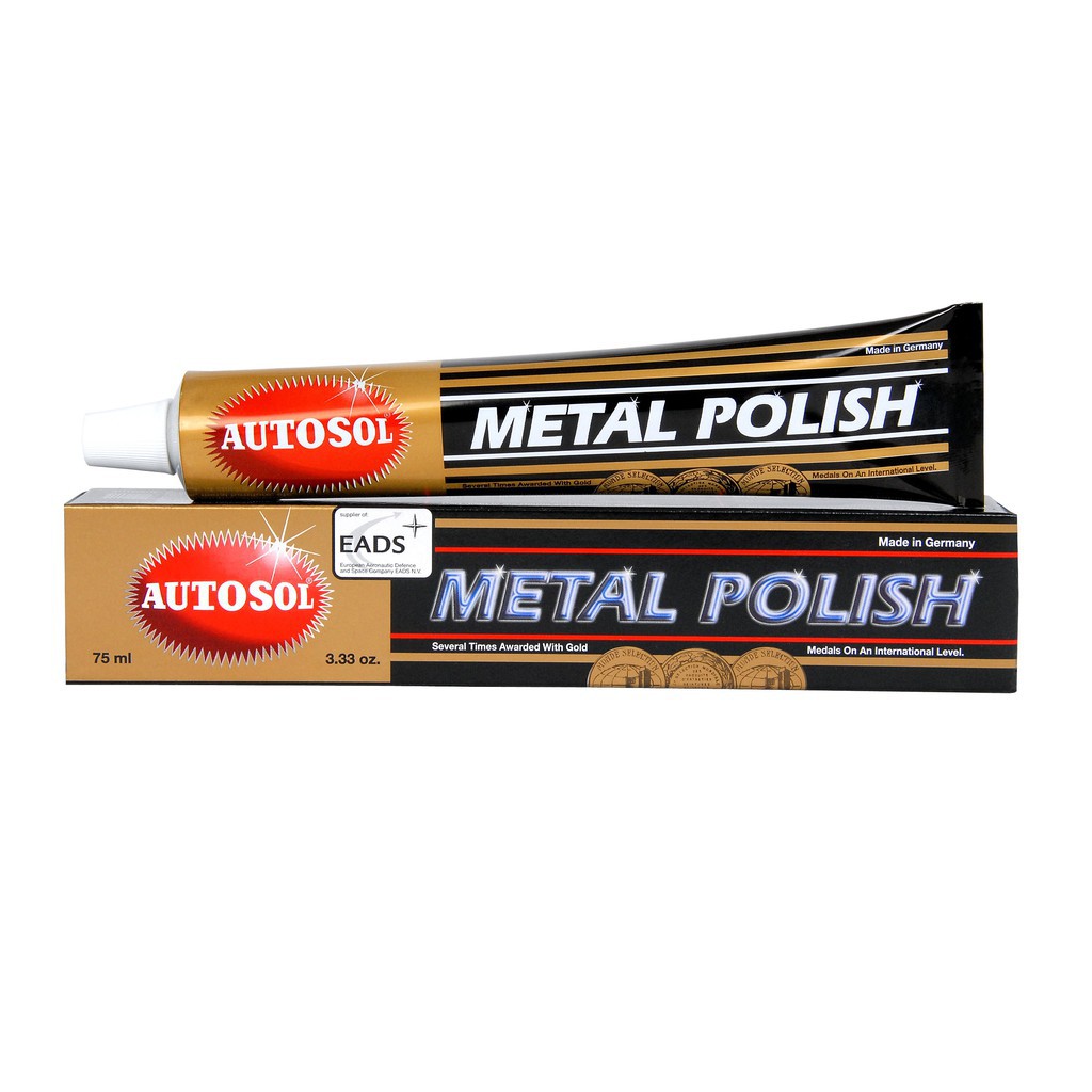 Sản Phẩm Autosol Metal Polish - Kem đánh bóng kim loại, nhôm, lư đồng, inox 100gram - tuýp 75ml