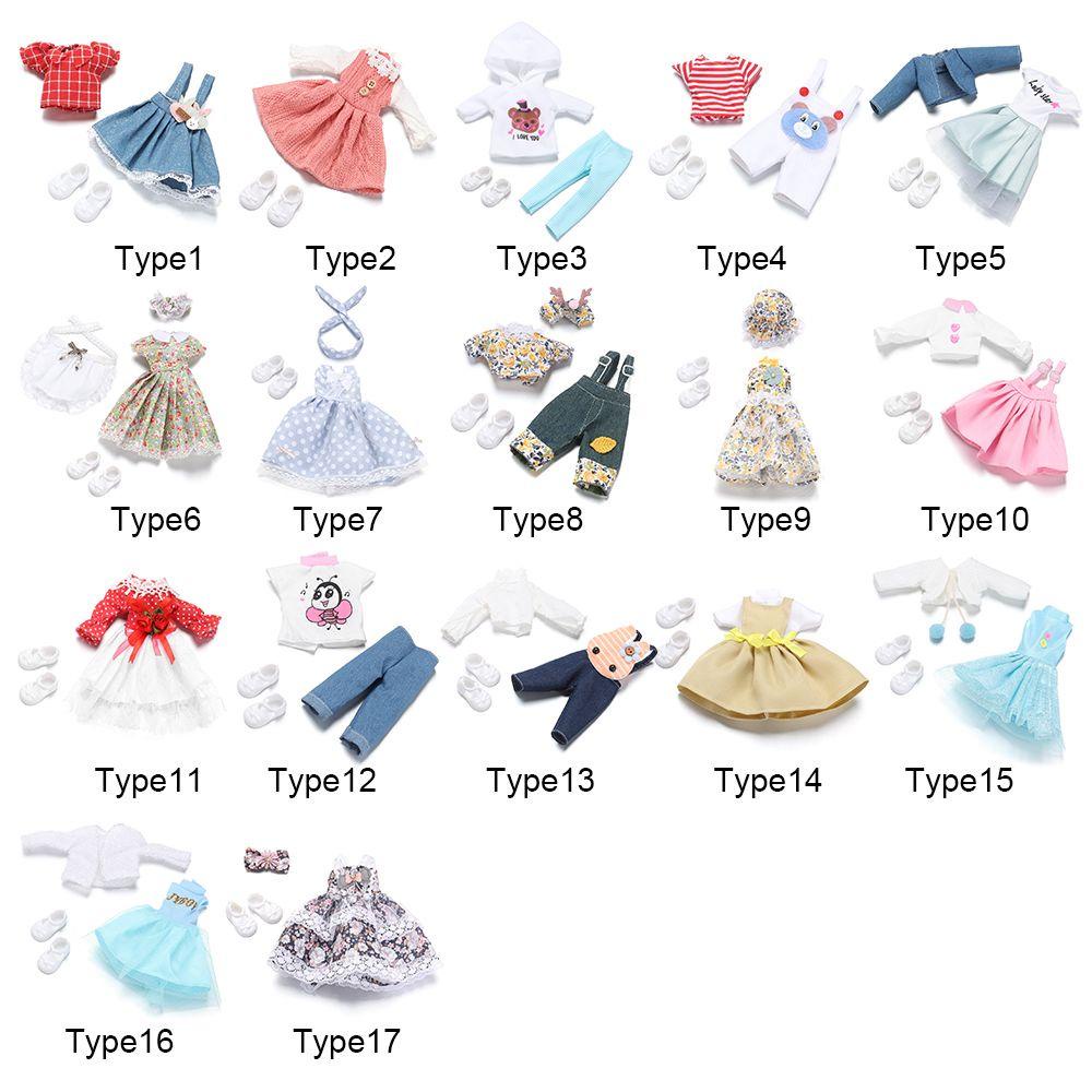 Đầm Xòe Màu Cầu Vồng Xinh Xắn Cho Búp Bê 30CM