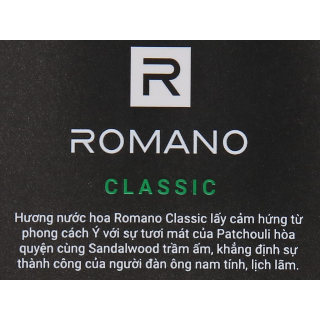 Dầu gội Romano Classic hương nước hoa 180g