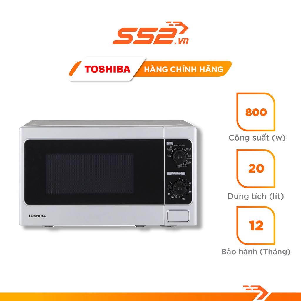 [Mã ELHADEV giảm 4% đơn 300K] Lò Vi Sóng Toshiba ER-SGM20(S1)VN 20 Lít - Bảo Hành Chính Hãng