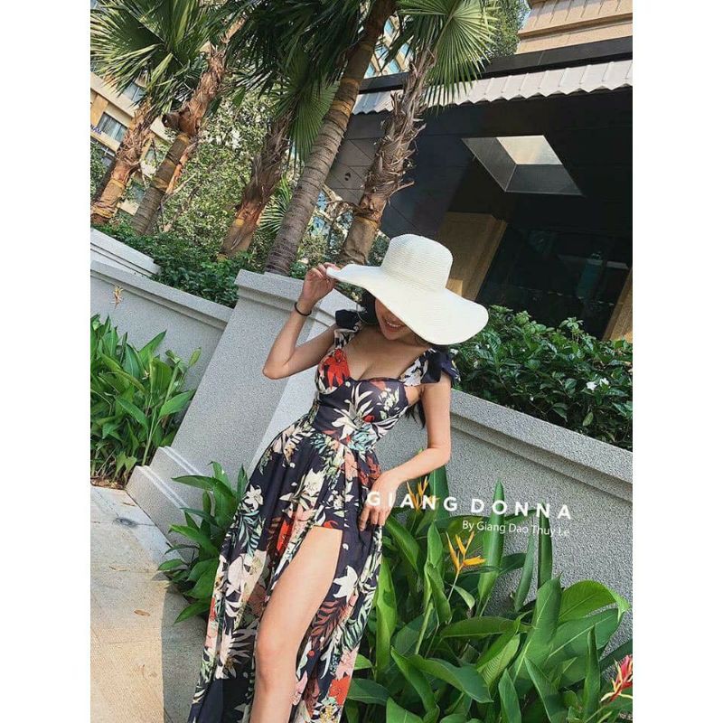 Mũ cói đi biển vành rộng nhiều màu xinh đẹp