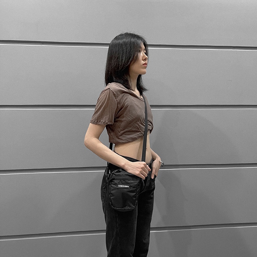 TÚI ĐEO CHÉO MEDISN MINI SHOULDER BLACK BAG | BigBuy360 - bigbuy360.vn
