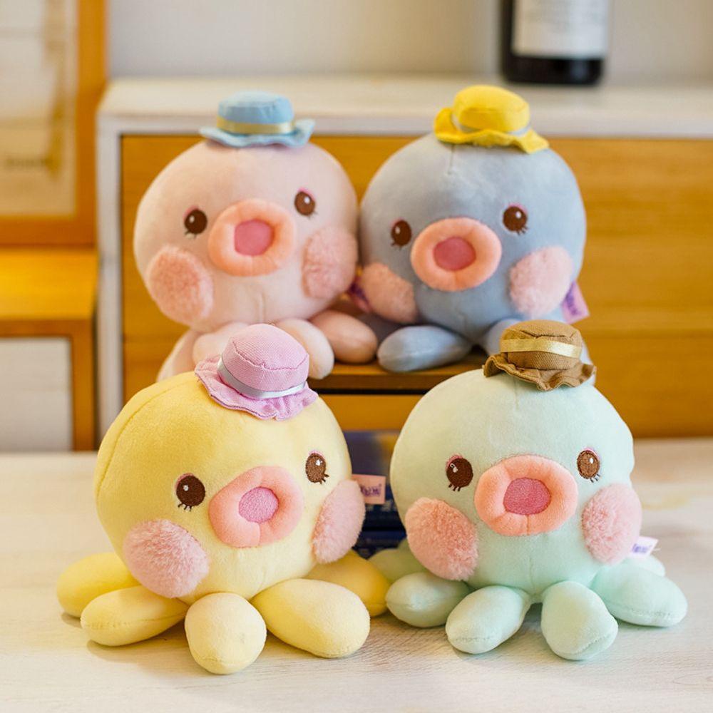 ANEMONE Thú Nhồi Bông Hình Bạch Tuộc Miệng To Trang Trí Phòng Ngủ / Ghế Sofa