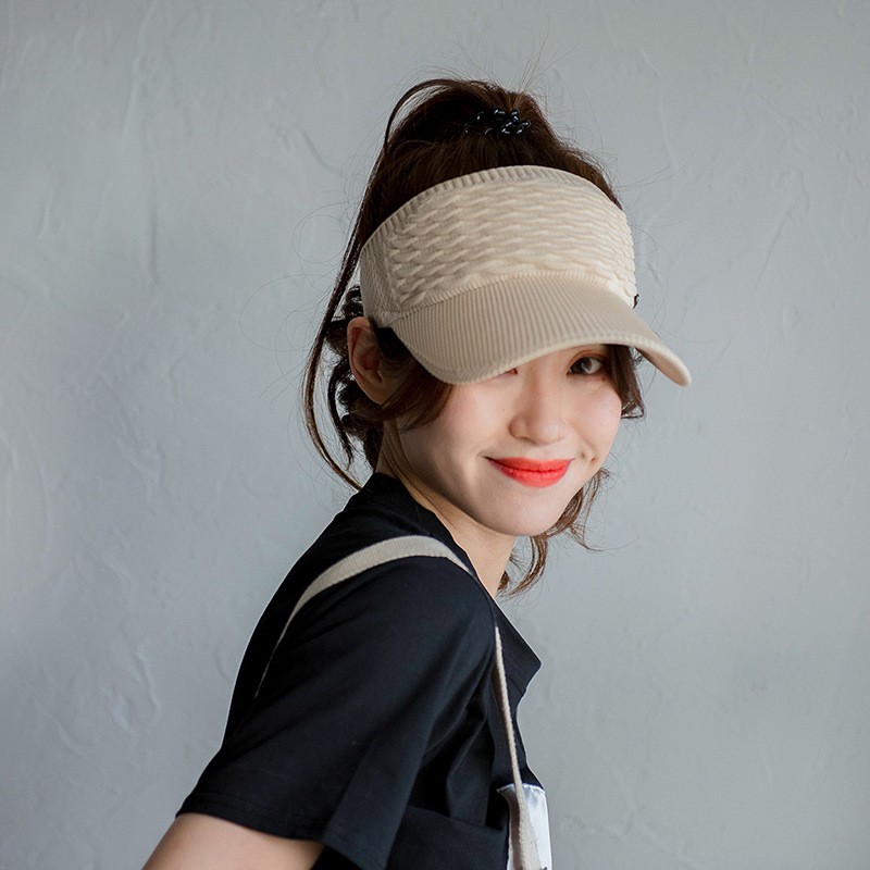Mũ lưỡi trai nửa đầu thời trang chống tia UV có 7 màu hàng Quảng Châu