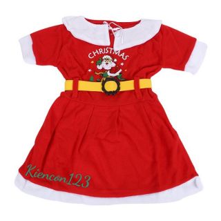Đầm váy Noel kèm nón. Vải nỉ. Size 1->8