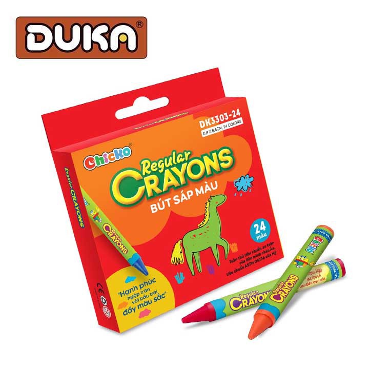 Văn Phòng Phẩm DuKa:  Regular Crayons Loại 24 Màu