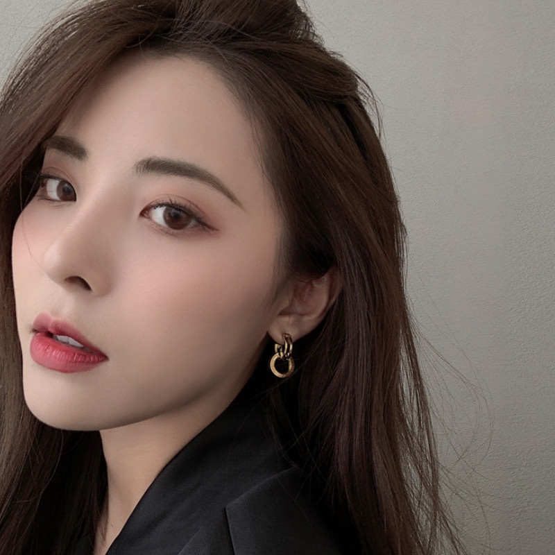 Bông Tai Khoen Tròn Cá Tính Titan Ko Đen TT 4287