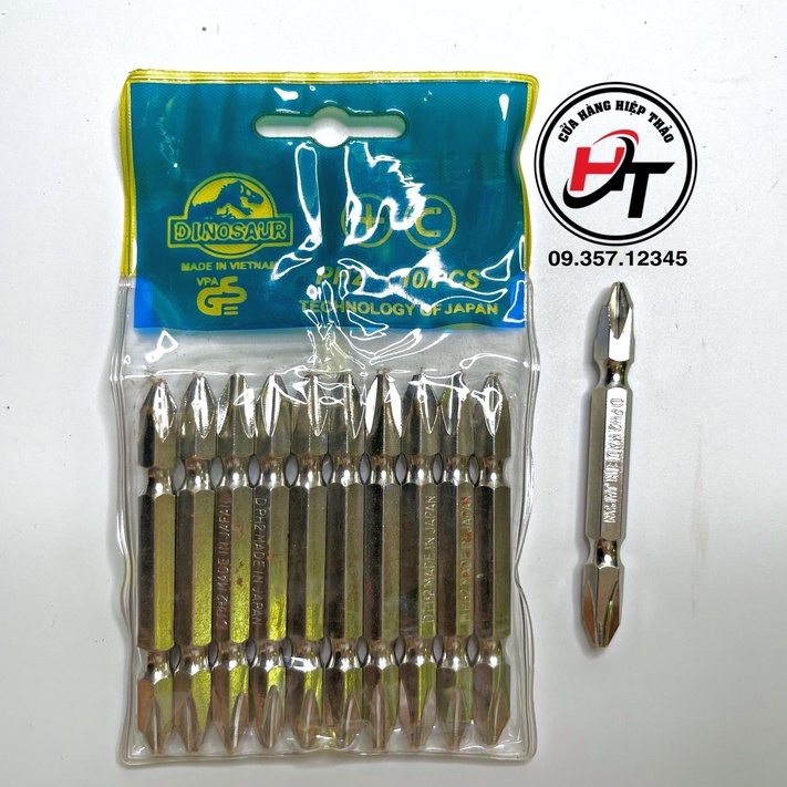 Mũi vít đầu bắn vít ph2 vặn bake 65mm lắp máy khoan Dinosaur chính hãng DTV-DNS-N