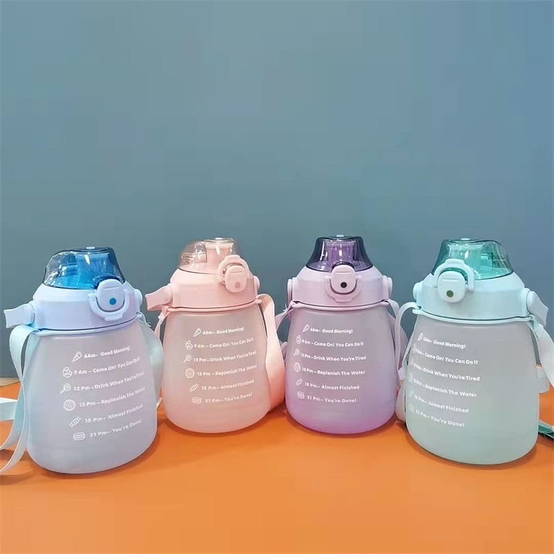 PVN40671 Bình Nước 1.2l Nhựa Cao Cấp Kèm Dây Đeo Cực Tiện Lợi Xinh Xắn Dễ Thương