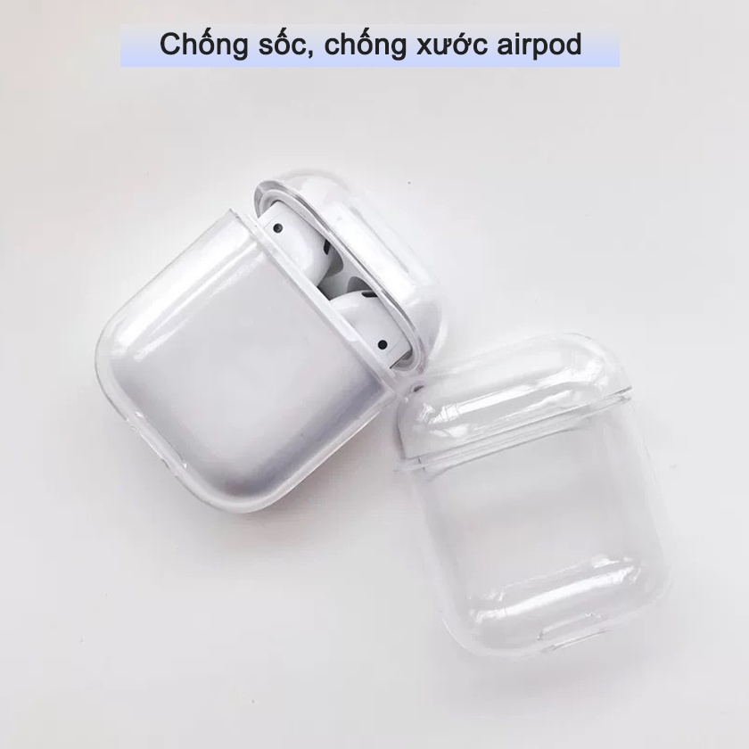 Vỏ airpod trong suốt nhựa siêu dẻo chống sốc cho airpods 1-2-pro trong suốt – Panda Case