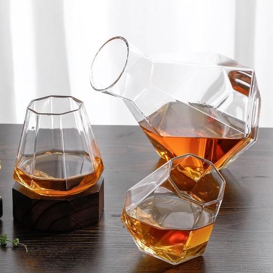 Ly Thủy Tinh Uống Rượu Whisky Thiết Kế Độc Đáo Cho Bữa Tiệc