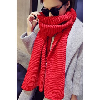 Khăn len đan tay - sợi to style Hàn Quốc