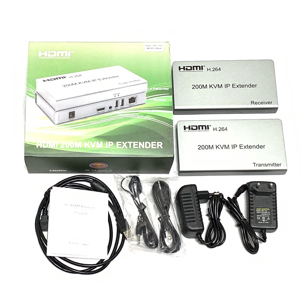 Bộ kéo dài tín hiệu hdmi qua dây mạng lan, Hdmi to lan dài 200m, Tốc độ cao, chất lượng hình ảnh 4K cực xịn