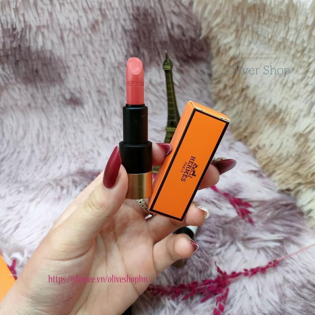 Son Hermes Satin Lipstick minisize 1.2g thiết kế biểu tượng siêu sang chảnh với bờ môi mềm mại bền màu