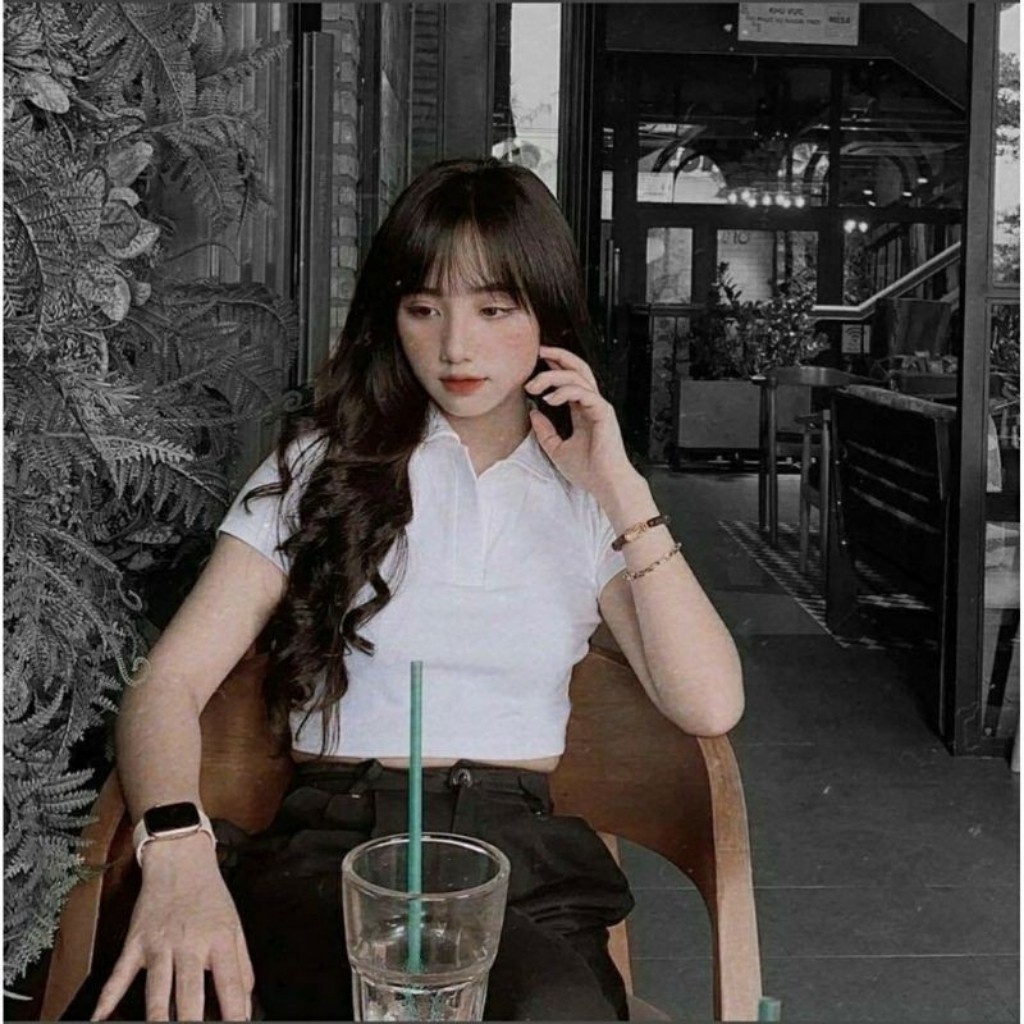 Áo Kiểu Nữ Polo GenY Áo Croptop Nữ Cổ Sơ Mi Chất Zip co giãn 4 Chiều kiểu dáng hàn quốc thanh lịch | BigBuy360 - bigbuy360.vn