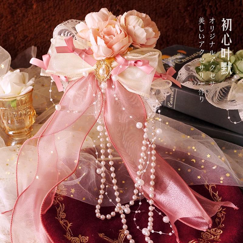 Phụ Kiện Cài Tóc Hình Nón Phối Tua Rua Phong Cách Lolita Dành Cho Nữ