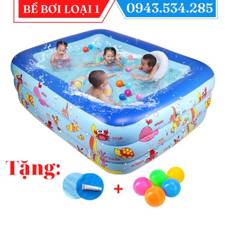 Phao bơi cho bé, Bể Bơi Tắm Cho Bé 2m1, 1m8, 1m5, 1m3 dày dặn, bền đẹp