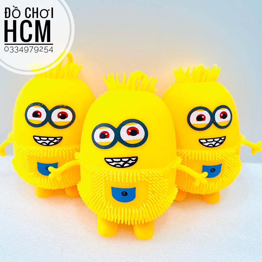 Đồ chơi xả stress, bóp bong bóng đàn hồi hình Minion, đồ chơi bóp tay bằng silicon giảm căng thẳng