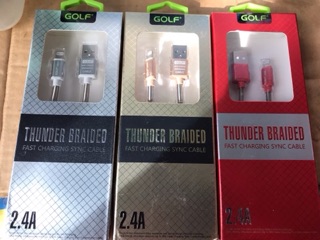 Cáp sạc nhanh + data nhanh dành cho iphone GOLF