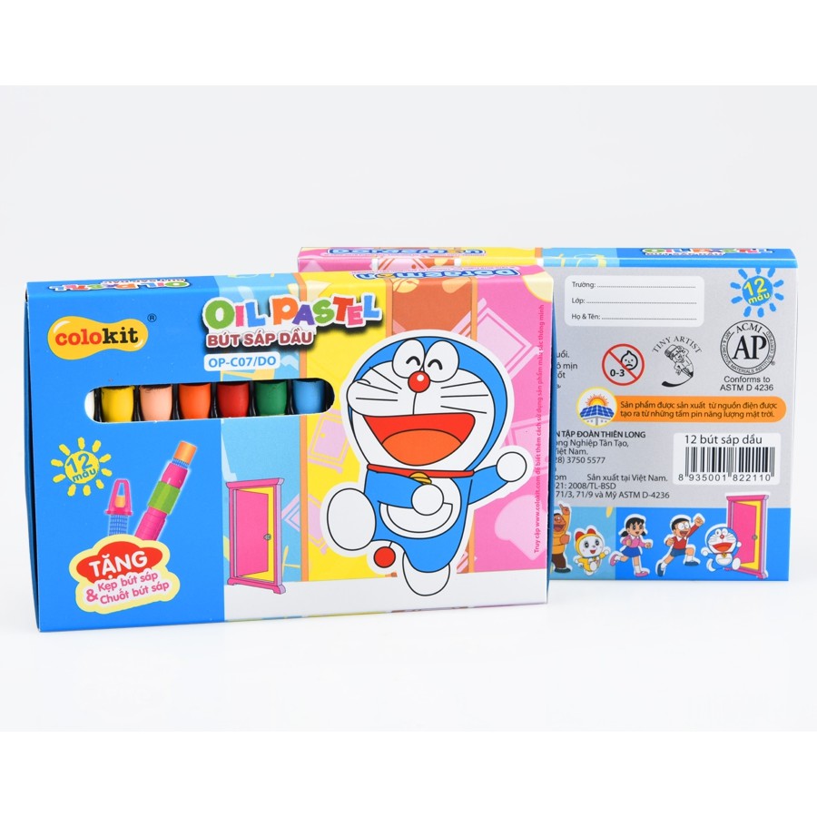 [Giao hỏa tốc] Hộp bút sáp dầu Doraemon Colokit 𝑻𝒉𝒊𝒆̂𝒏 𝑳𝒐𝒏𝒈 OP-C09/DO sản phẩm chất lượng cao