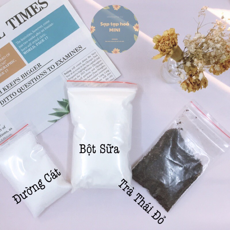 SET NGUYÊN LIỆU NẤU TRÀ SỮA THÁI ĐỎ CỰC NGON