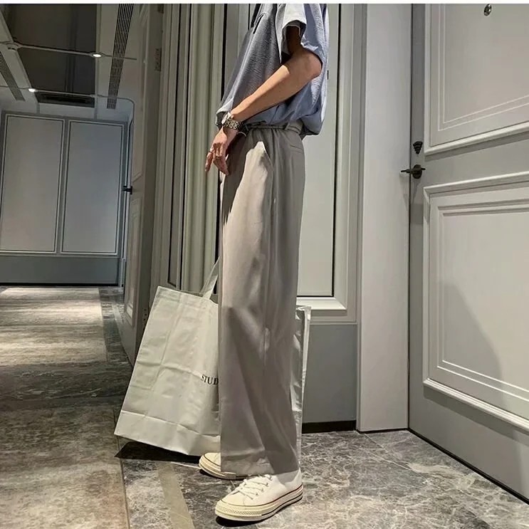 Quần dài ống rộng thời trang mùa hè dành cho nam kích thước S- 3XL