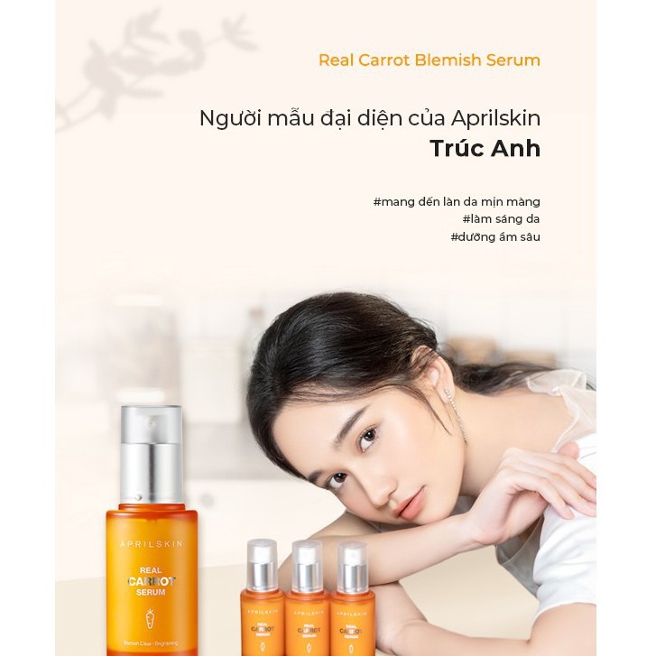 Tinh chất April Skin Làm Giảm Mụn & Chữa Lành Làn Da Bị Mẫn Cảm Carrot Blemish Serum (10ml/ 45ml)