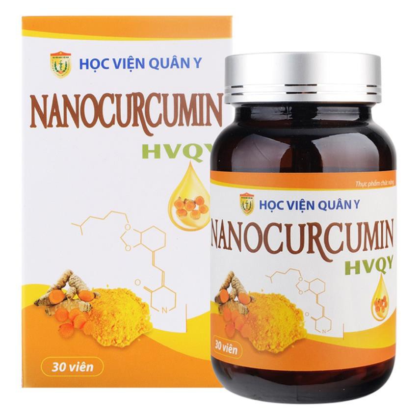 Chính Hãng Viên Uống Nano Curcumin - Học Viện Quân Y - Hộp 30 Viên