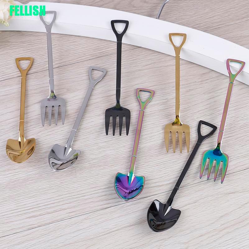 1 Muỗng / Nĩa / Dao Bằng Thép Không Gỉ Thiết Kế Độc Đáo