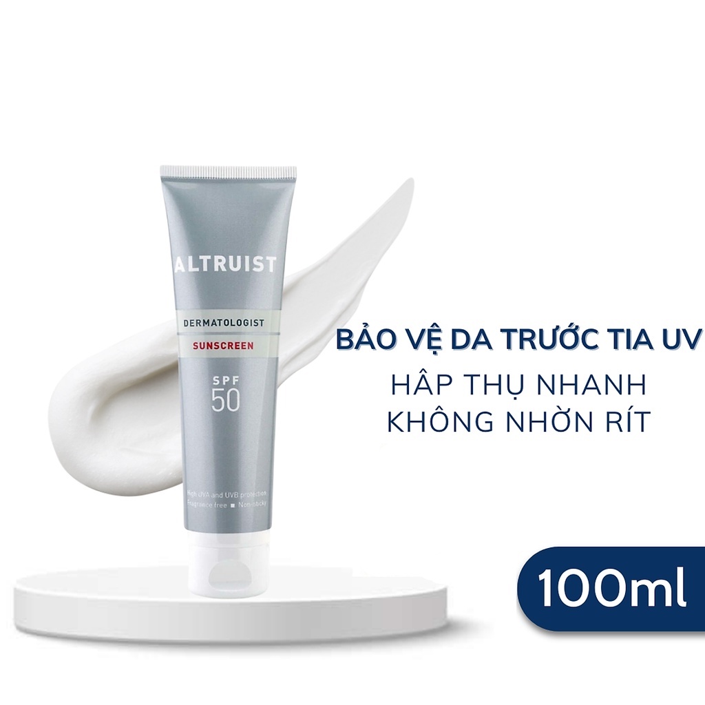 Kem Chống Nắng Altruist SPF 50 UVA 100ml - Altruist Dermatologist Sunscreen SPF 50