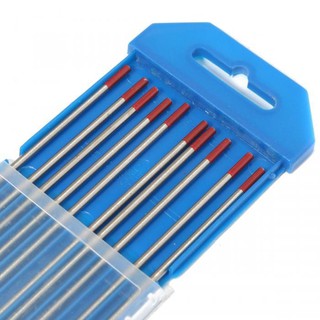 Hộp 10 kim hàn tig inox sắt đầu đỏ 2.4*150 Que hàn tig 2.4 Điện cực hàn tig inox
