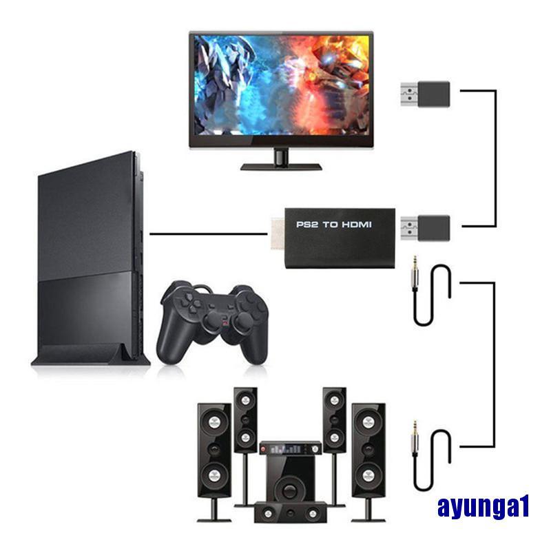 (ayunga1) HDV-G300 PS2 To HDMI 480i/480p/576i Audio Video Converter Adapter For PSX PS4