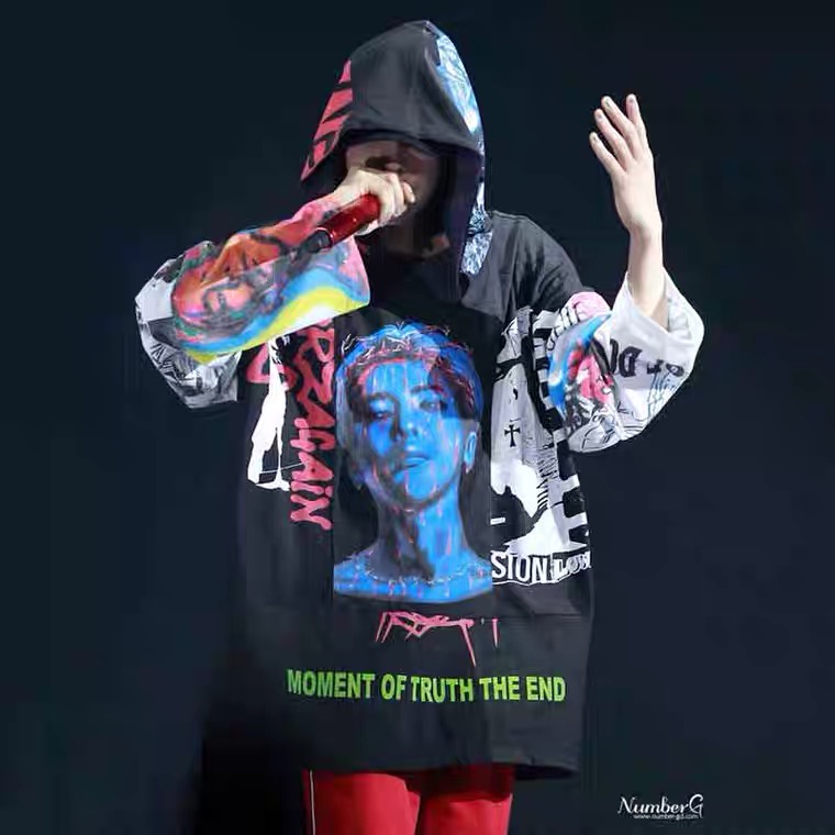 Áo Khoác Trùm Đầu In Hình Graffiti BigBang GD