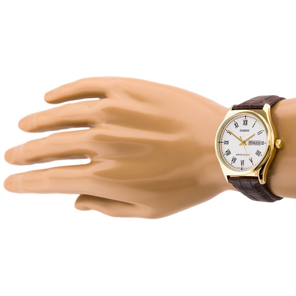 Đồng hồ nam dây da chính hãng Casio Anh Khuê MTP-V006