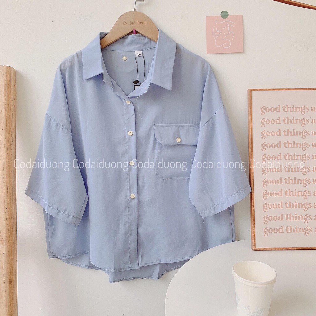 [RẺ VÔ ĐỊCH] Áo Sơ Mi Nắp Túi Cúc - Áo Sơ Mi Đi Học