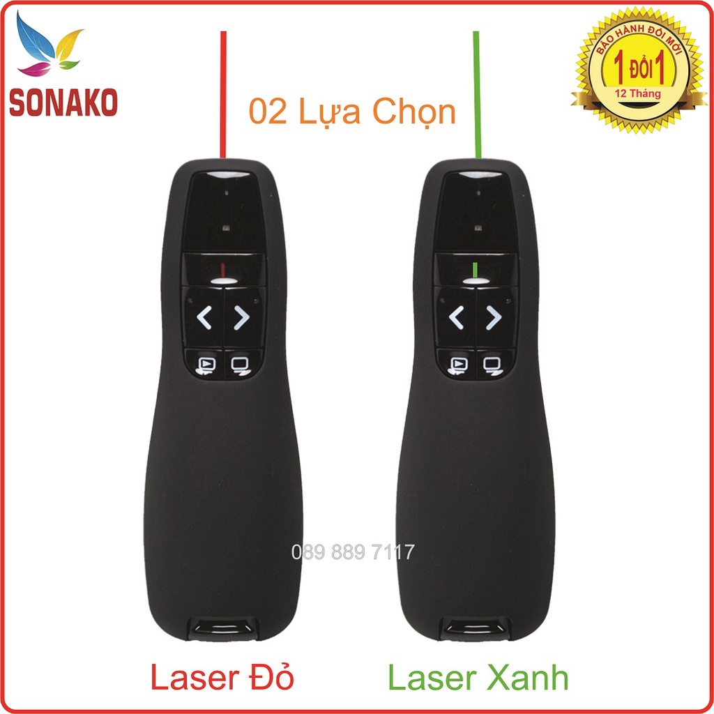 Bút Trình Chiếu Tia Laser Xanh R400 PowerPoint