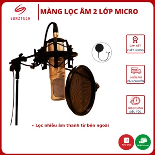 Màng Lọc Âm Hai Lớp Cho Micro Chuyên Nghiệp, Màng Lọc Micro Thu Âm Bảo Vệ Micro