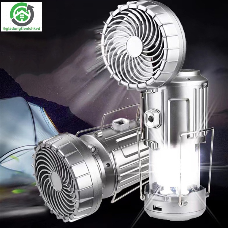 Đèn LED Năng Lượng Mặt Trời Kèm Quạt Sạc Điện Năng Lượng Mặt Trời - Tiện Dụng