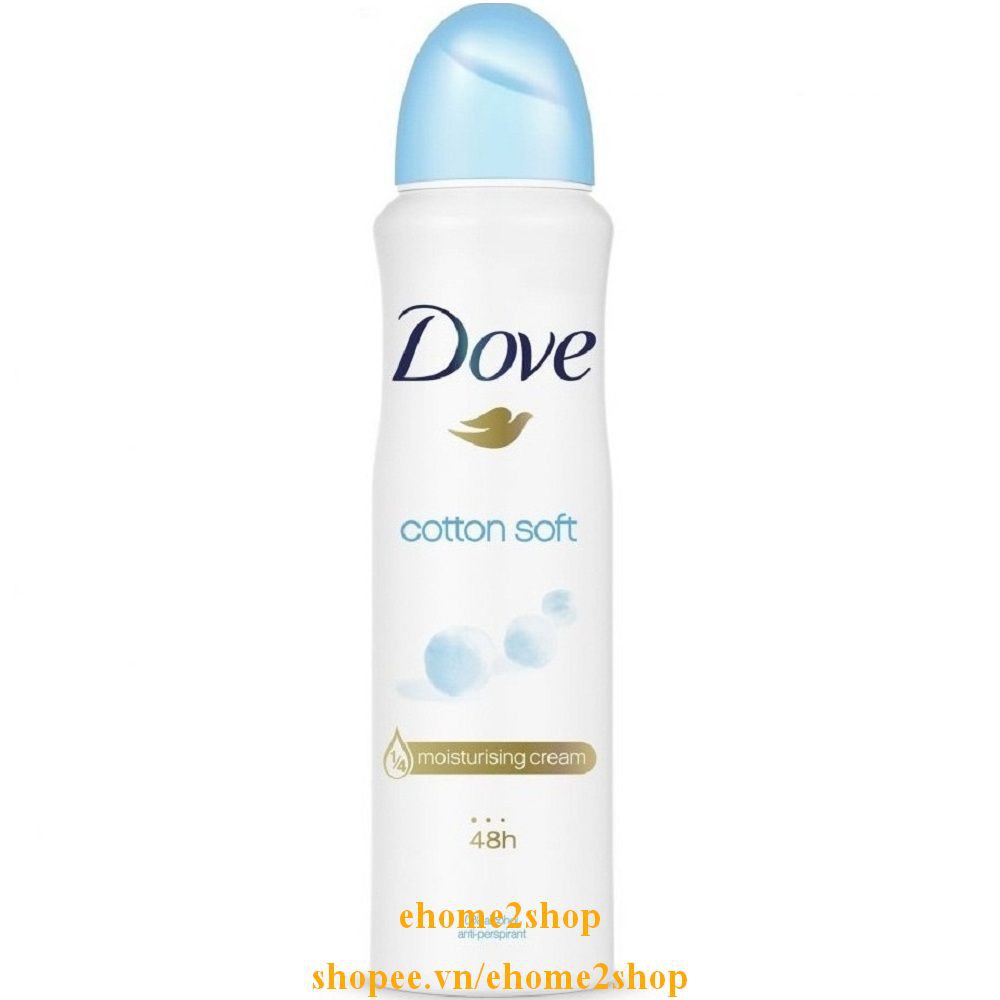 Xịt Khử Mùi Nữ 150Ml Dove Cotton Soft, shopee.vn/ehome2shop.