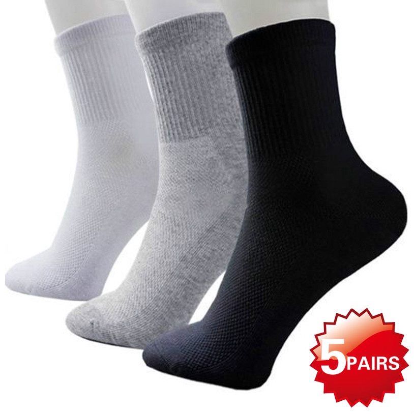 Set 5 Đôi Tất Cotton Mềm Mại Cho Nam