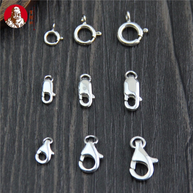 Khóa Tôm Hùm Mạ Bạc 925 Dùng Làm Vòng Tay / Dây Chuyền diy