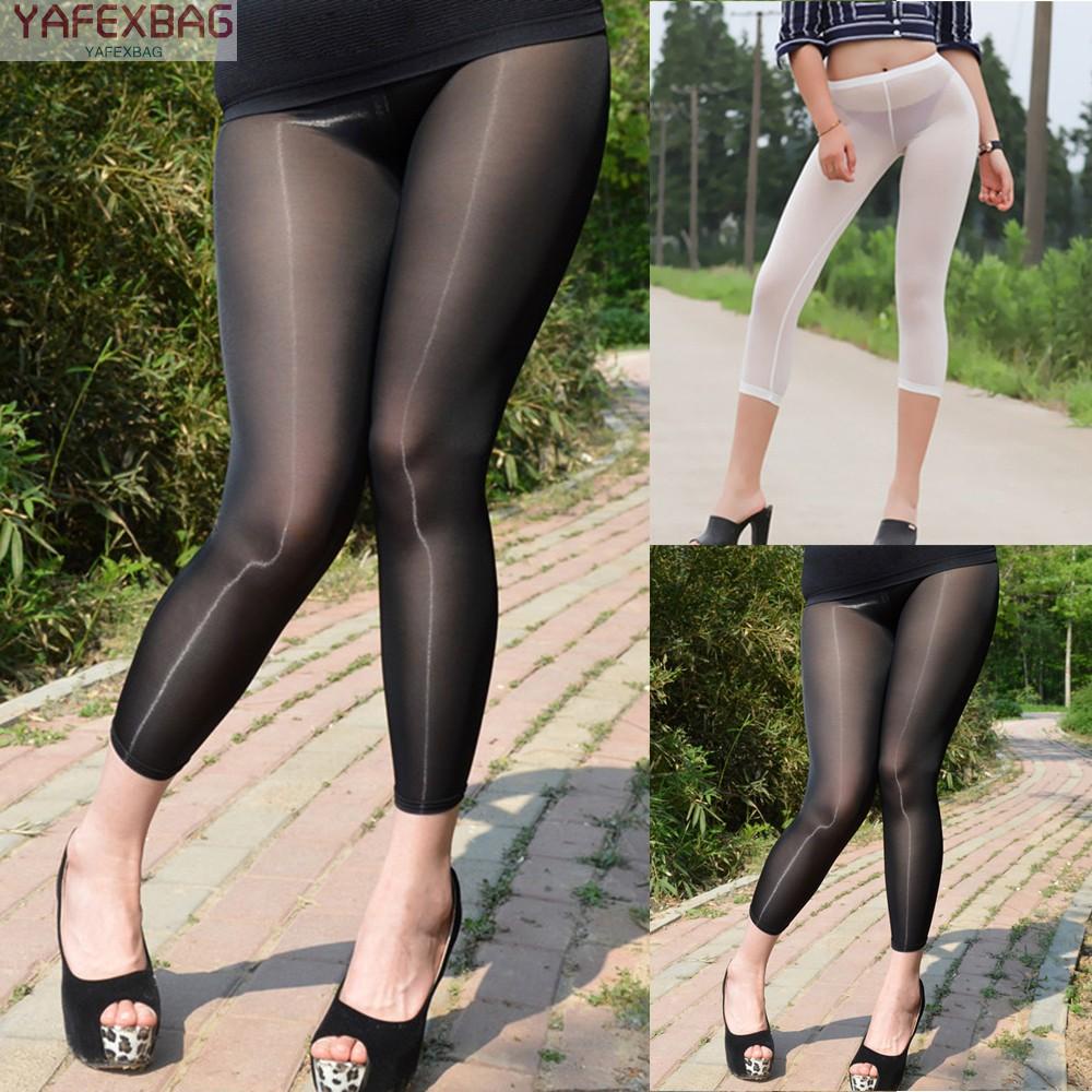 Quần Legging Lửng Xuyên Thấu Thoáng Khí Cho Nữ