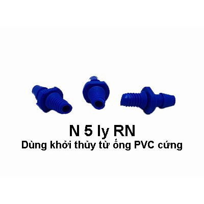 NỐI 5LY RN 5LY nhựa 1 đầu ren 1 đầu khấc  (MÀU XANH DƯƠNG) (BỊCH 5 CÁI)