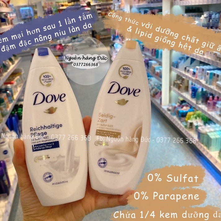 Sữa tắm Dove Chuẩn Đức huyền thoại siêu dưỡng, siêu thơm - Nguồn hàng Đức