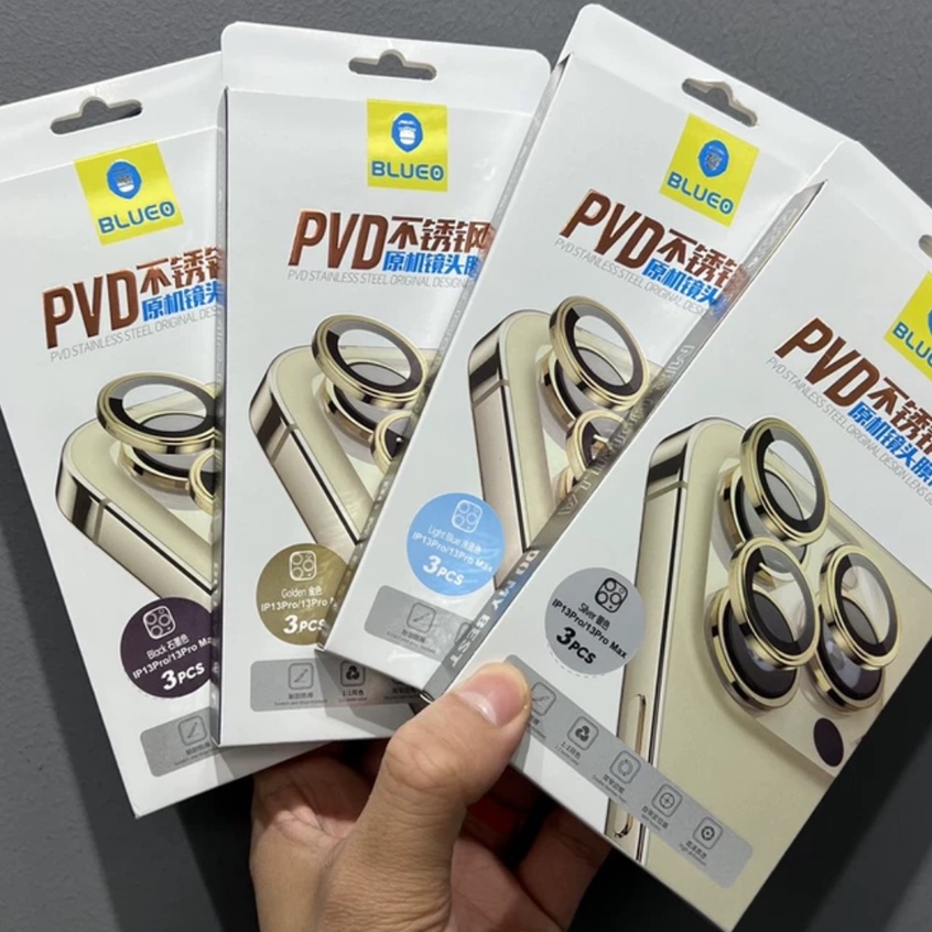 Blueo Miếng Dán Camera Bảo Vệ Ống Kính Máy Ảnh HD Bằng Thép Không Gỉ Chống Trầy / Rơi Cho iphone 14 Pro max 14 Pro 13 Pro max 13 Pro