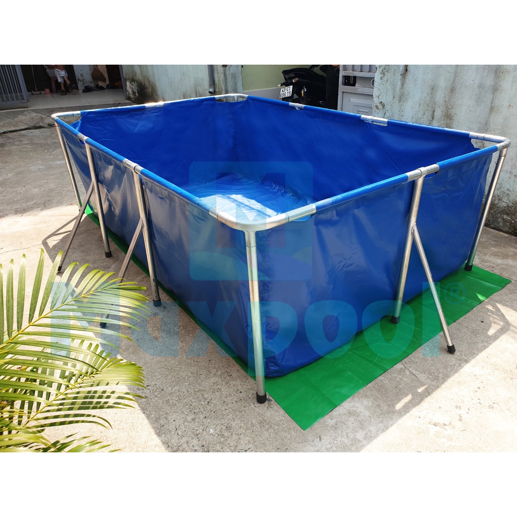 Bể bơi khung kim loại chịu lực kích thước 2.5x1.5x0.8m - Thương hiệu MAXPOOL *Chất lượng - An toàn - Giá cạnh tranh*