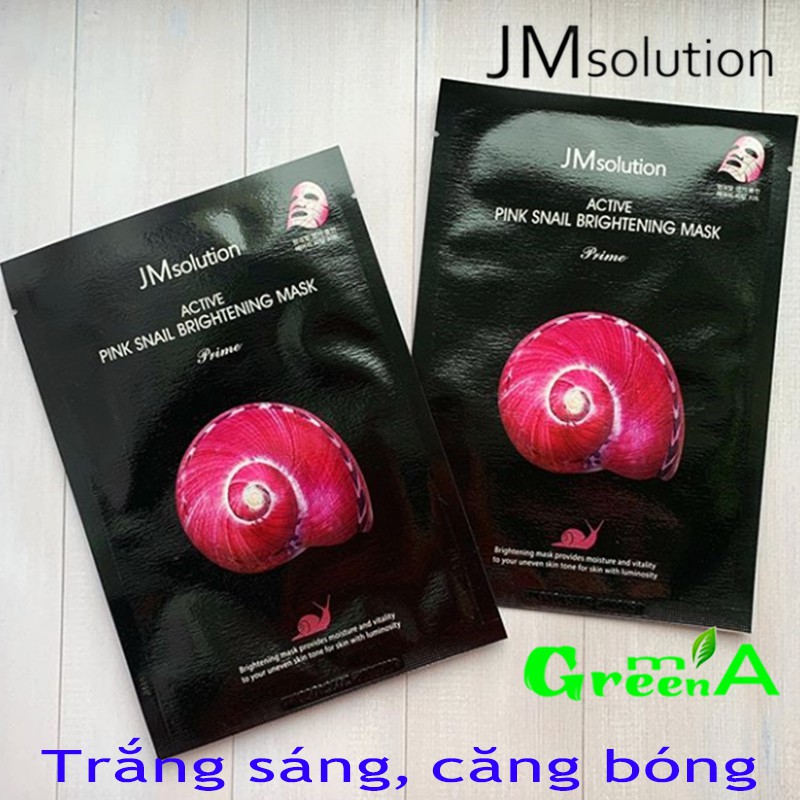 Mặt Nạ JMsolution Ốc Sên Hồng JM SOLUTION ACTIVE PINK SNAIL BRIGHTENING MASK Dưỡng Trắng Bổ Sung Collagen Chống Lão Hóa